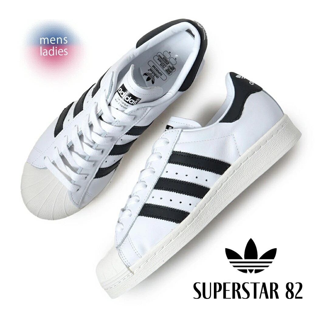 adidas アディダス スーパースター スニーカー SUPERSTAR 82 CLOUD WHITE / CORE BLACK / OFF WHITE ( 白 ホワイト クラシック メンズ レディー