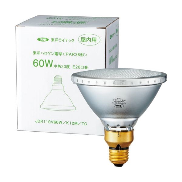 （まとめ） 東洋ライテック PAR形ハロゲンランプ60W形 E26口金 中角 JDR110V60W/K12M/TC 1個 10セット