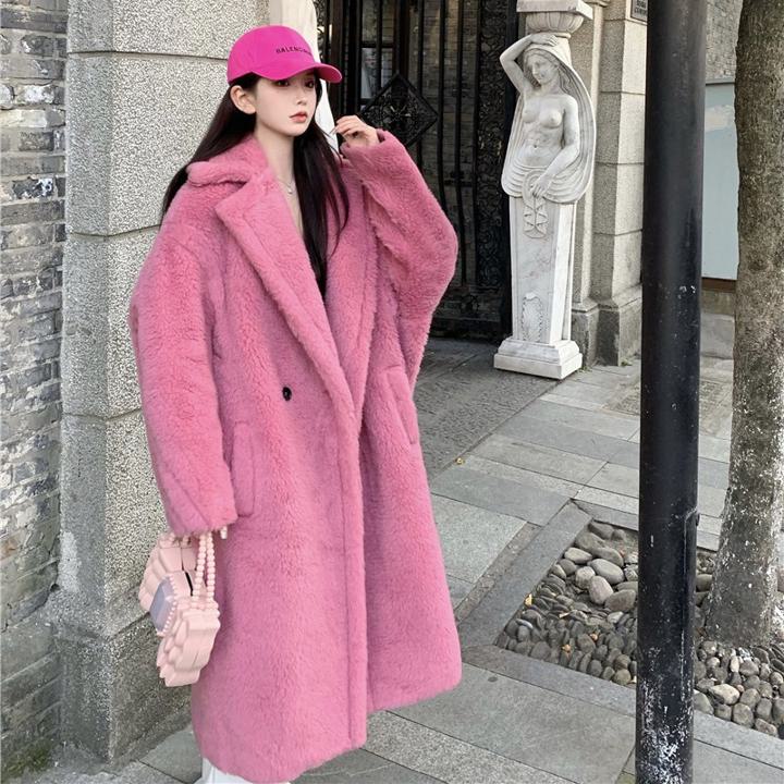 テディコート ボアコート ロングコート もこもこ ウールコート フリースコート コート ジャケット アウター 冬 ２カラー