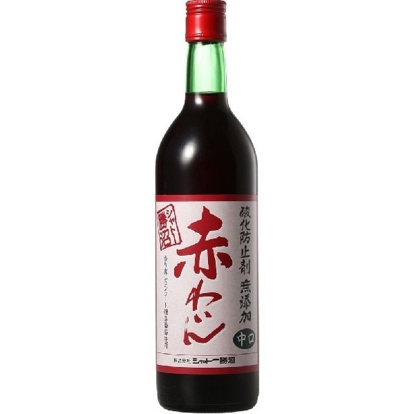 【送料無料】シャトー勝沼 酸化防止剤無添加 赤ワイン 中口 720ml12本【北海道東北四国九州沖縄県は別途送料がかかります】