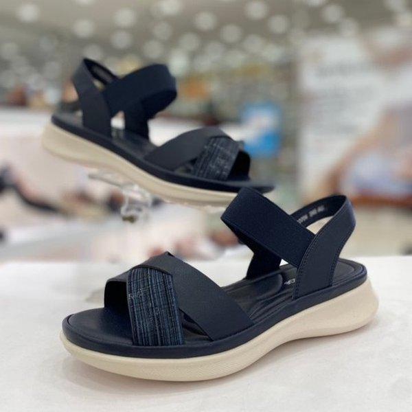 女性軽量甲バンドサンダル 3CM YAFMDS703NYPI HFPF1A GN_GN