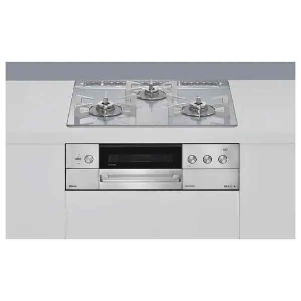 ビルトインガスコンロ プロパンガス用 両側強火タイプ 3口 60cm RHS31W39M14RSTW-LP アローズホワイト DELICIA デリシア