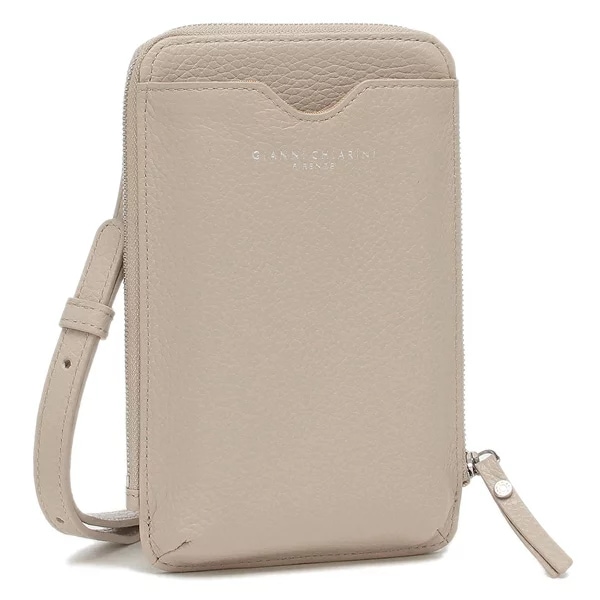 スマホケース ストラップ マルチポシェット ベージュ レディース PFW5090 GRN