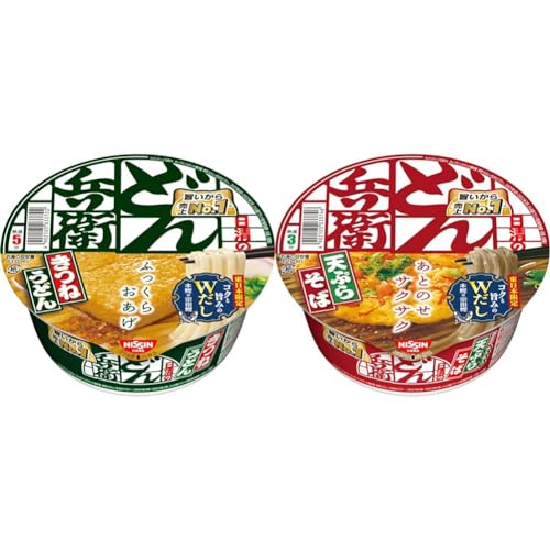 【セット買い】日清食品 どん兵衛 きつねうどん (東) 96gx12個 + 日清食品 どん兵衛 天ぷらそば [東] 100g×12個