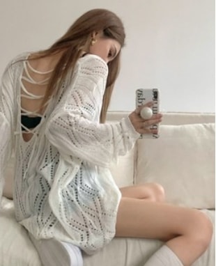 ゆるニット トップス 袖あり ロング丈 透け感 大人スタイル かわいい 大人可愛い ニット シンプル 大人 上品 おしゃれ かっこいい 大人可愛い 大人女子 こなれ感 キュート 爽やか ナチュラル 柄