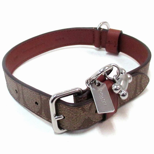 コーチ 犬の首輪 COACH アウトレット シグネチャー スモール ペット 中型犬 ドッグカラー ペット用品 CH146 SVBDX M