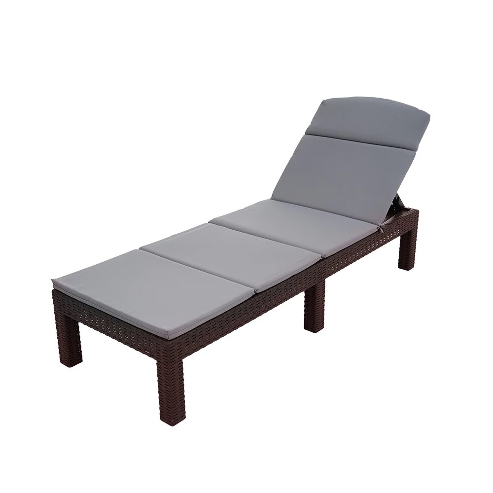 ガーデンチェア デッキチェア サンベッド ガーデンベッド チェア リクライニング 折り畳み プール ホテル ガーデンチェア 屋外 ４段階調節 ベランダ ラタン調 コンパクト 家具 樹脂 ホテル カフ