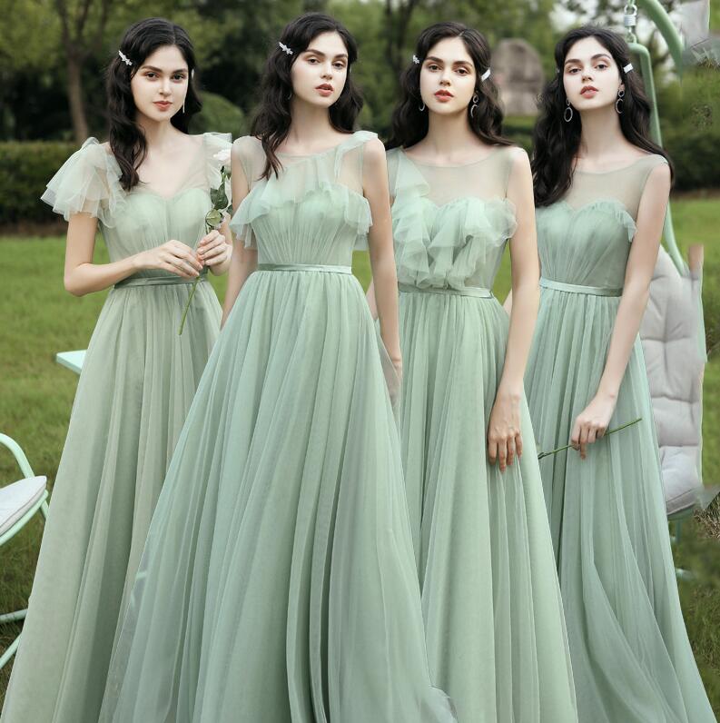 韓国風4デザイン パーティードレス イブニングドレス 二次会 演奏会 ウエディングドレス 成人式 花嫁 着痩せ 忘年会 結婚式 フォーマル プリンセス ピアノ マキシ丈 ブライズメイドドレス S~2X