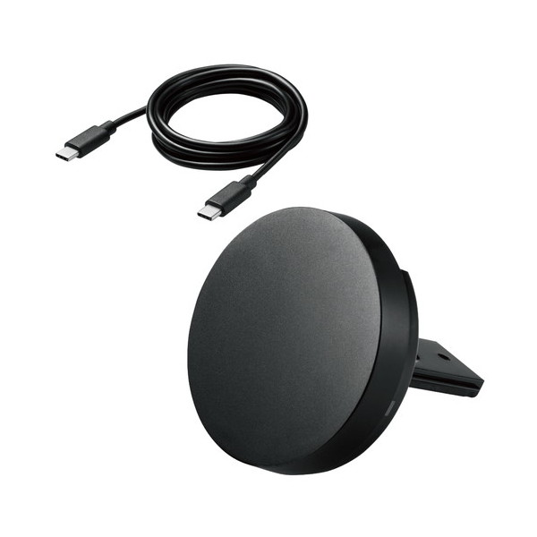 W-MA03BK ワイヤレス充電器 7.5W マグネット式 卓上 スタンド 壁掛け タイプC 入力 置くだけ充電 (MagSafe規格に対応 iPhone) ブラック メーカー直送