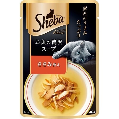 （まとめ買い）マースジャパン シーバ アミューズ お魚の贅沢スープ ささみ添え 40g 猫用 [x48] 6,011円