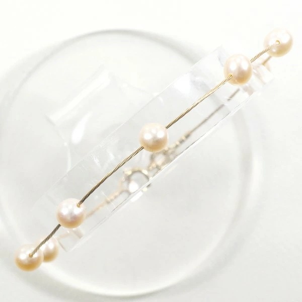 K14 14金 YG イエローゴールド ブレスレット パール(真珠) ジュエリー 中古