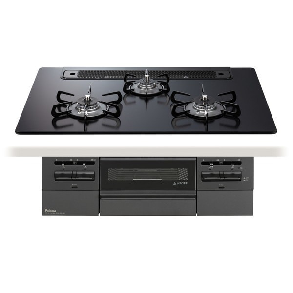 PD-743W-75GZ-13A マッティーブラック BRilliO ブリリオ Black Line ビルトインガスコンロ (都市ガス・75cm・3口・水無し両面焼き) 47,424円