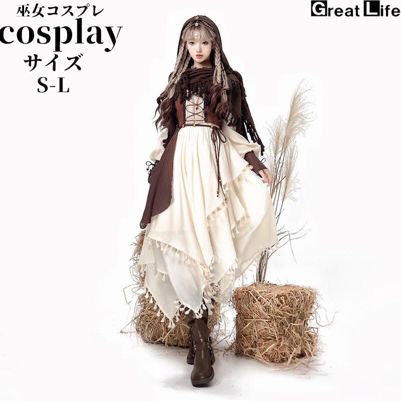 ロリータ 巫女ワンピース ロリータファッション ロリィタファッション 半袖 クラシカル ゴシック 大人 セットアップレース レディース ハロウイン 仮装 コスプ