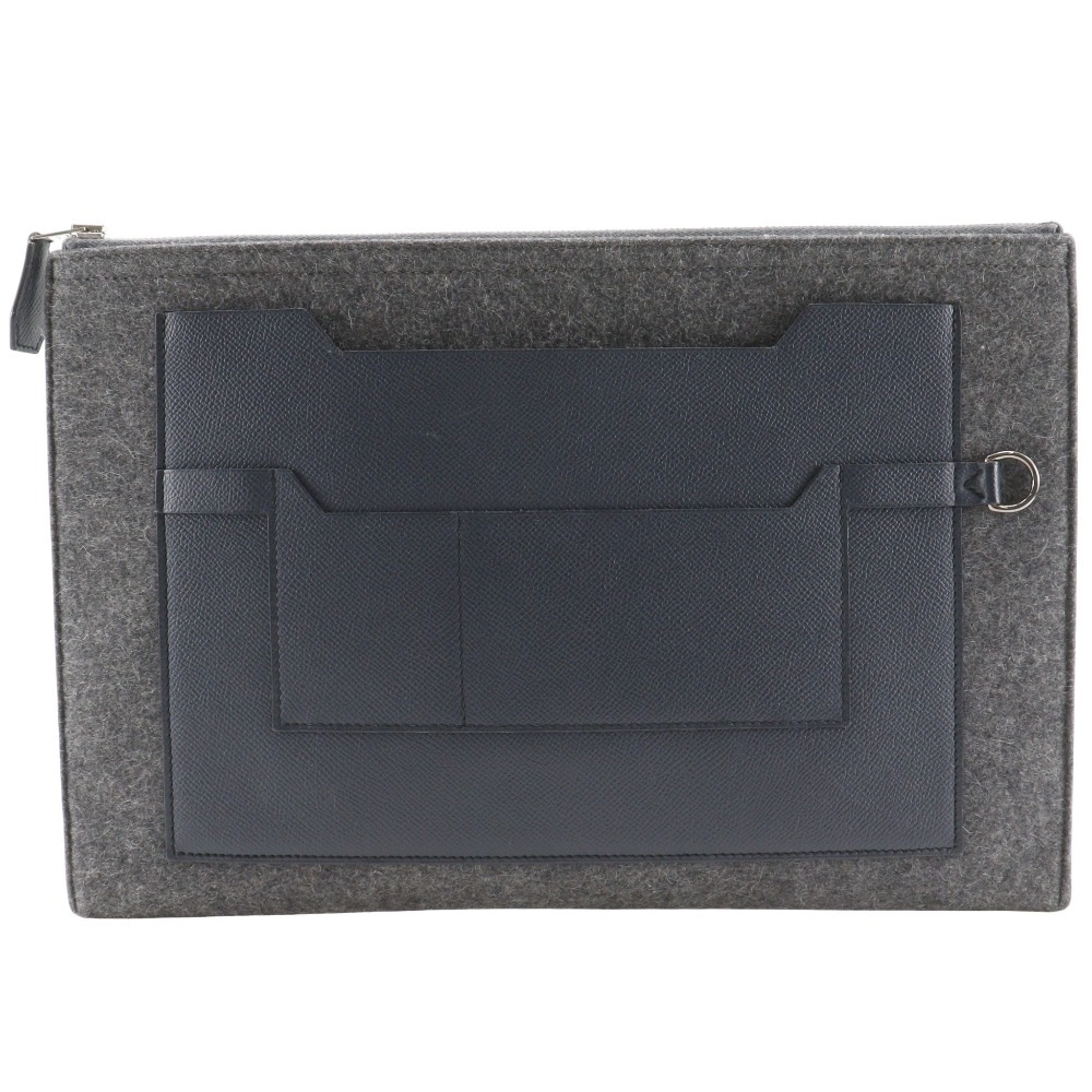 トゥードゥー37 クラッチバッグ フェルト グレー A ユニセックス 中古品 A-ランク