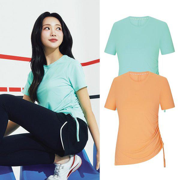 女性 夏 クール ラウンド 半袖 Tシャツ リサンド(女性) KVT4951W