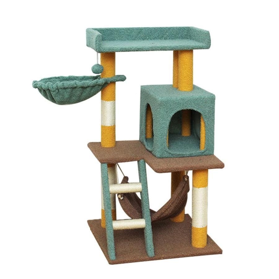 キャットタワー 据え置き 大型 豪華な 猫タワー 多機能 ハンモック 広い見晴台 はしご付き キャットタワー 多頭飼い 運動不足解消 耐久性 安定性 転倒防止 猫お