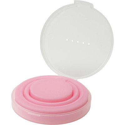 他サイト： たためる携帯うがいコップ ケース付き ライトピンク W594LP マーナ [コンパクト 折りたたみの商品画像