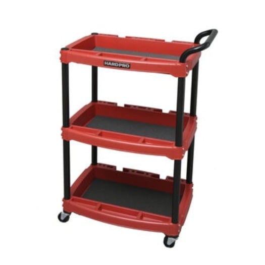 【倉庫直送】　アイリスオーヤマ ハードツールワゴン ハンドル付 HDW-3H レッド