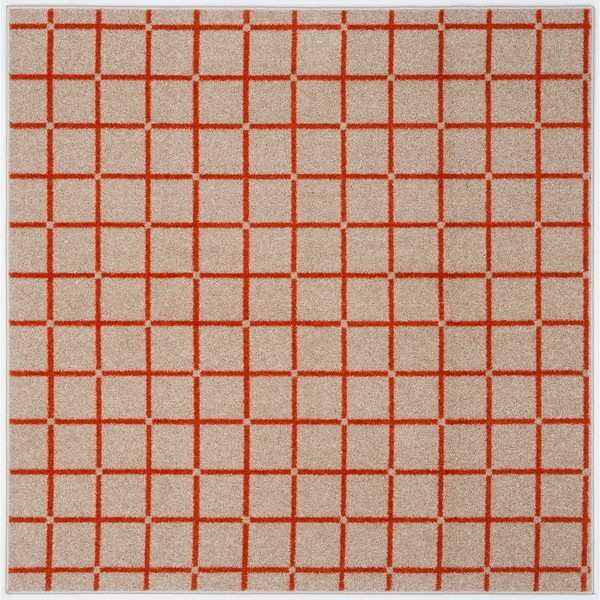 スミノエ 13476203 185185cm OR 洗える ラグ オセロ 185×185cm オレンジ メーカー直送