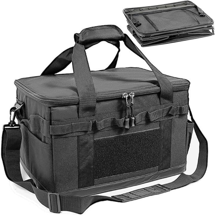 キャンプコンテナ ギアボックス 折りたたみ 軽量1.3kg 防水(ブラック, 30L)