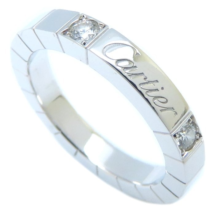 ラニエール リング 指輪 2Pダイヤモンド #49 9号 K18WG ホワイトゴールド/293467【中古】 138,000円