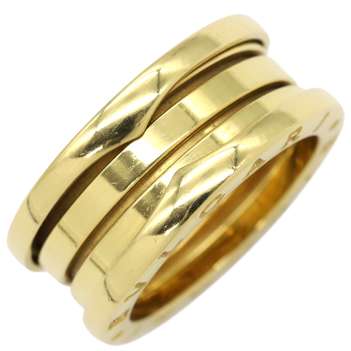 ブルガリ BVLGARI リング 指輪 ビーゼロワン B-zero1 3バンドリング K18YG イエローゴールド #51(JP11) 750 18金 YG 11号 【箱】【中古】