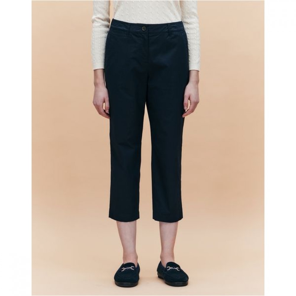 [ヘッジズレディース] 25SS サマークロップドスリムフィットバンディングチノパンツネイビー HSPA5BC41N2