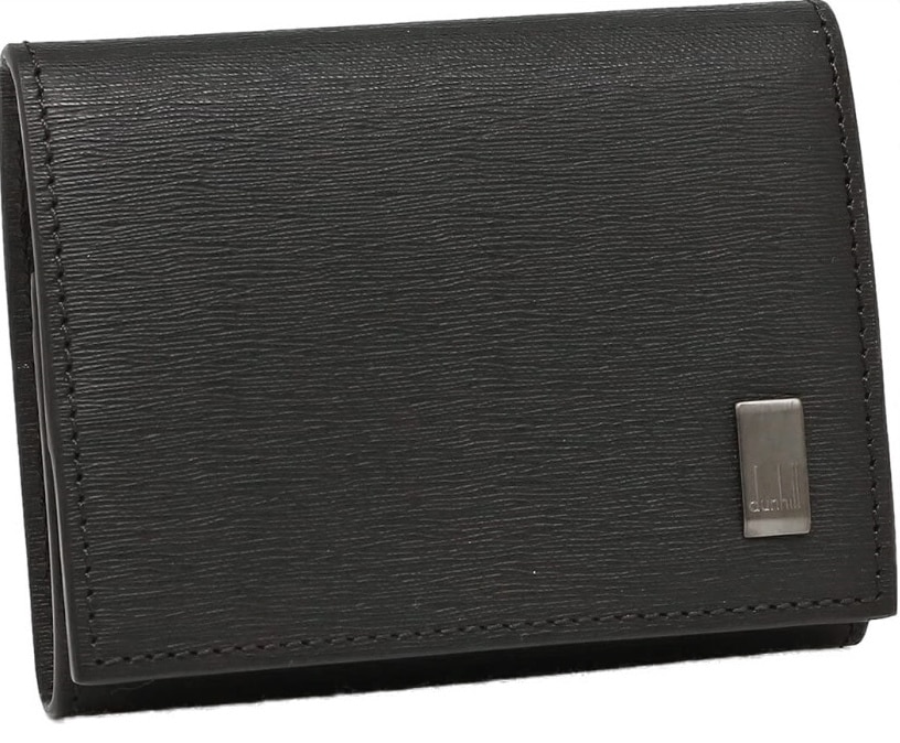 dunhill 19F2F80SG001R SIDECAR BLACK ダンヒル コインケース サイドカー ブラック スナップ式小銭入 ボックス型 背面ポケット
