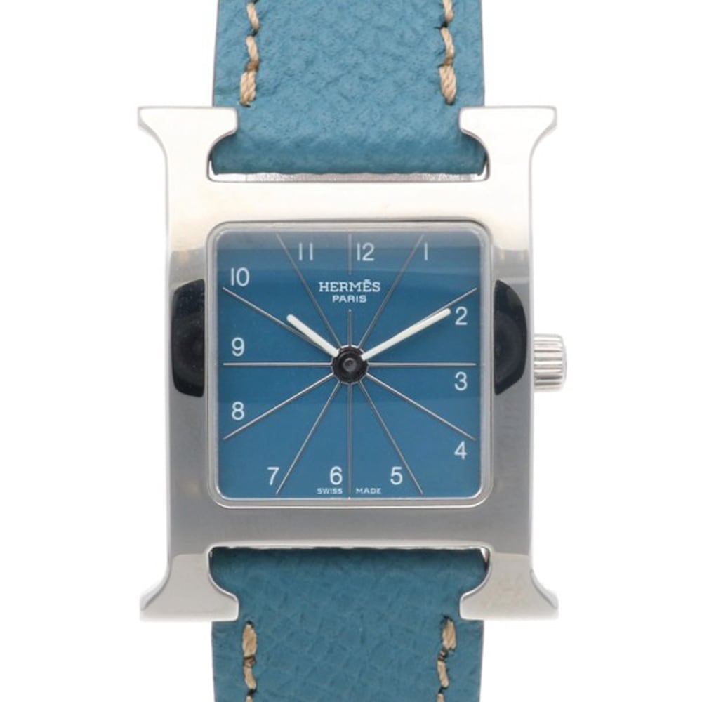 エルメス Hウォッチ 腕時計 ステンレススチール HH1.210 クオーツ 1年保証 HERMES 中古 美品
