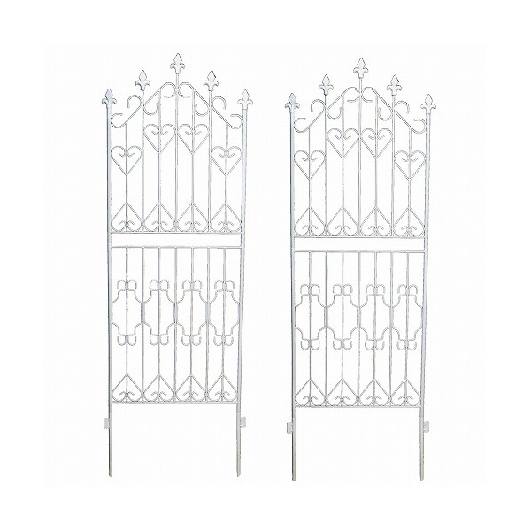 住まいスタイル アイアンフェンス ロータイプ 2枚組 ホワイト DF009L-2P-WHT メーカー直送