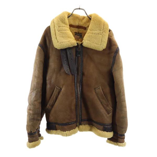 USA製 B-3 長袖 シープスキン フライトジャケット 40 ブラウン系 ムートン US ARMY メンズ