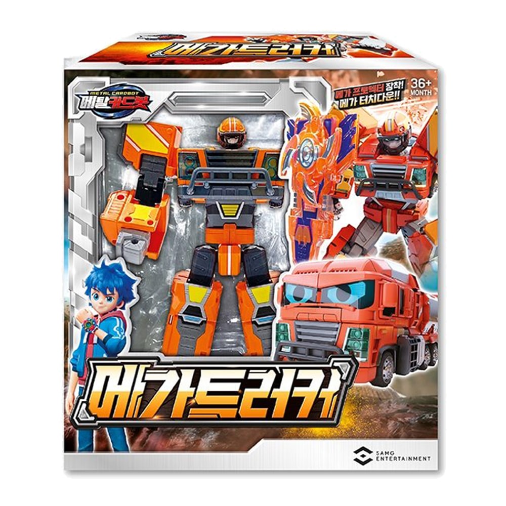 メガトラッカートラック変身ロボット車メタルカードボットおもちゃおもちゃ