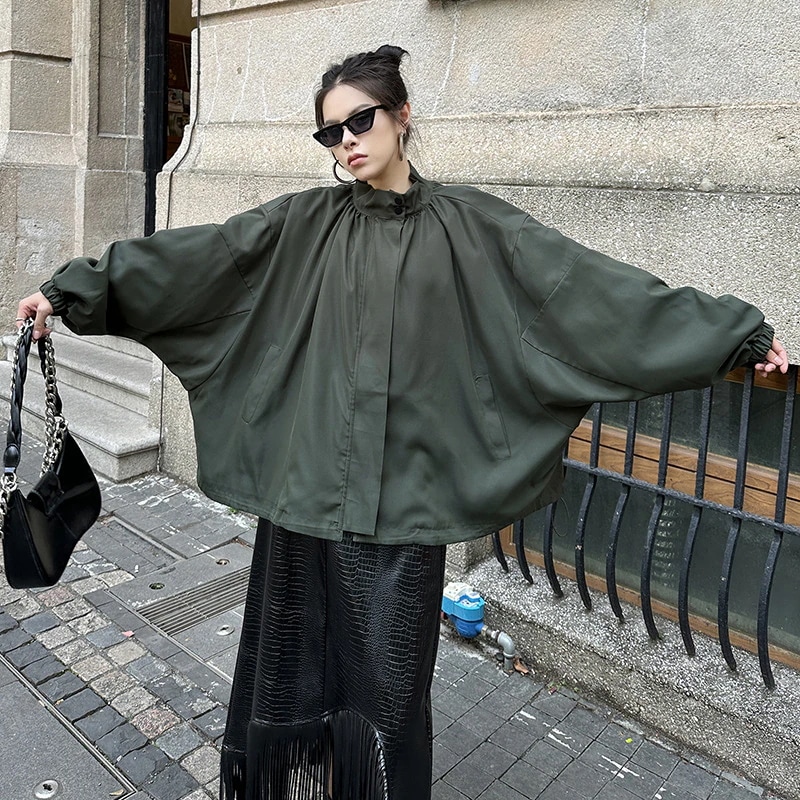 【J.Fashion】 202今週の割引は 25% オフです4秋冬新品 ジャケット スタンド襟 おしゃれ aライン 体型カバー 関連商品は店で購入可能 レディース アウター メガ割