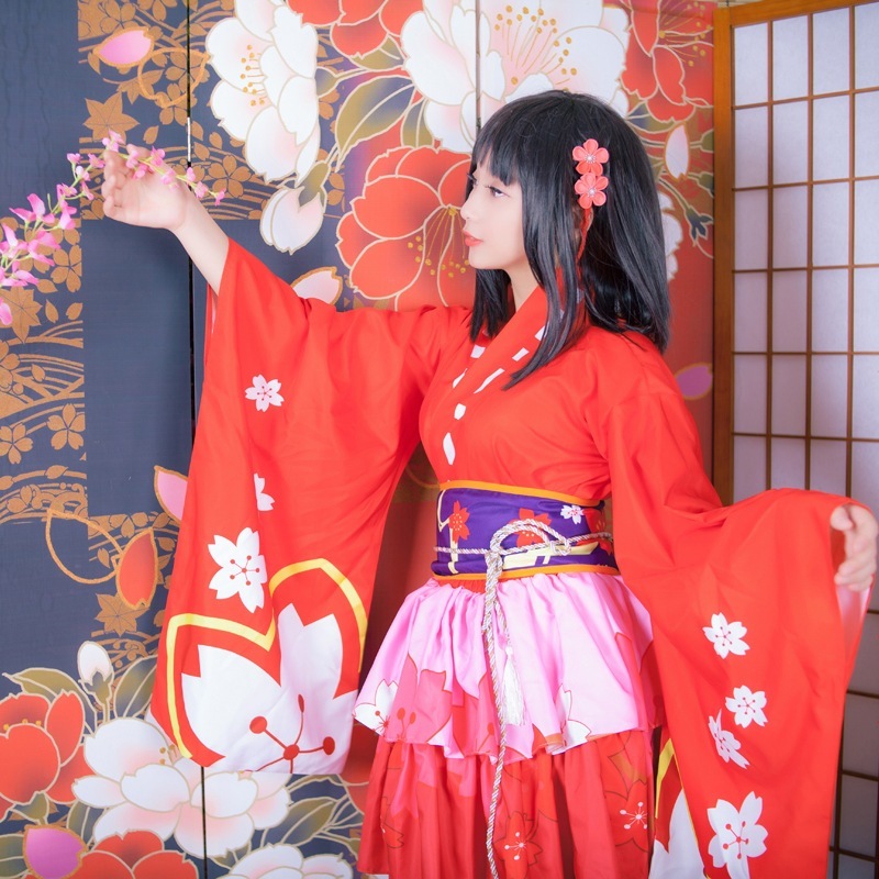 クリアランス 着物 コスプレ モバイル ゲーム 式神 陰陽師 桜鬼改善