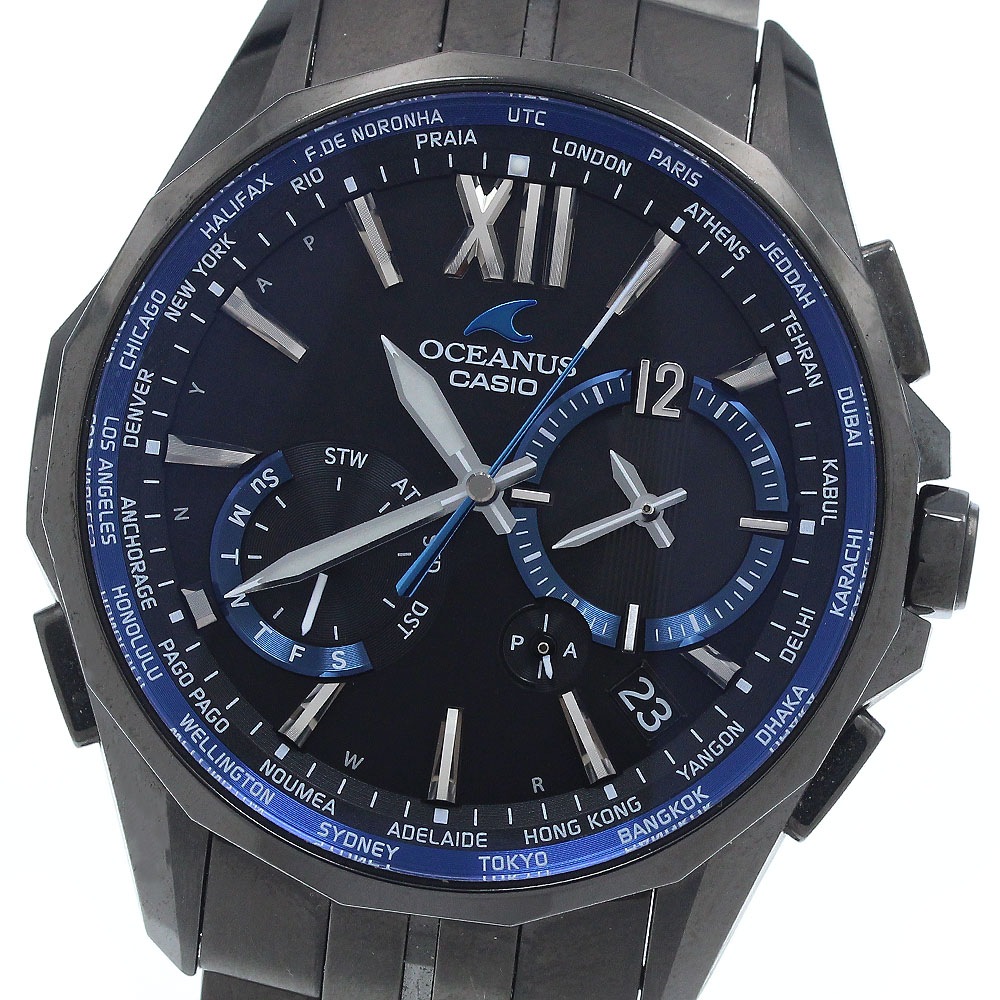 カシオ CASIO OCW-S3400B-1AJF オシアナス マンタ デイデイト ソーラー電波 メンズ 良品 _939363【中古】