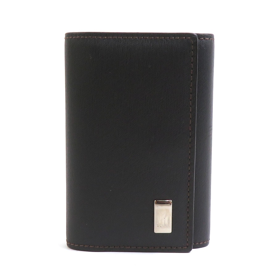 ダンヒル Dunhill キーケース レザー ダークブラウン メンズ r10516a
