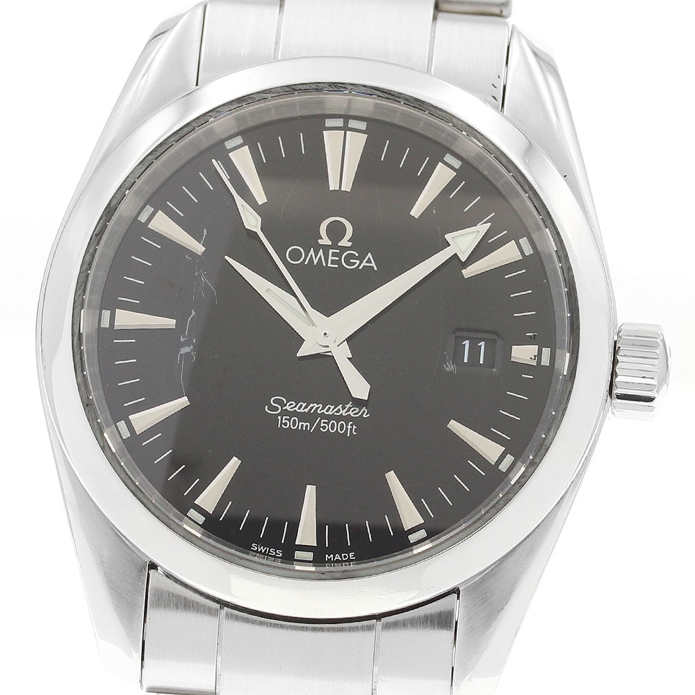 オメガ OMEGA 2518.50 シーマスター デイト クォーツ ボーイズ 保証書付き_900352【中古】