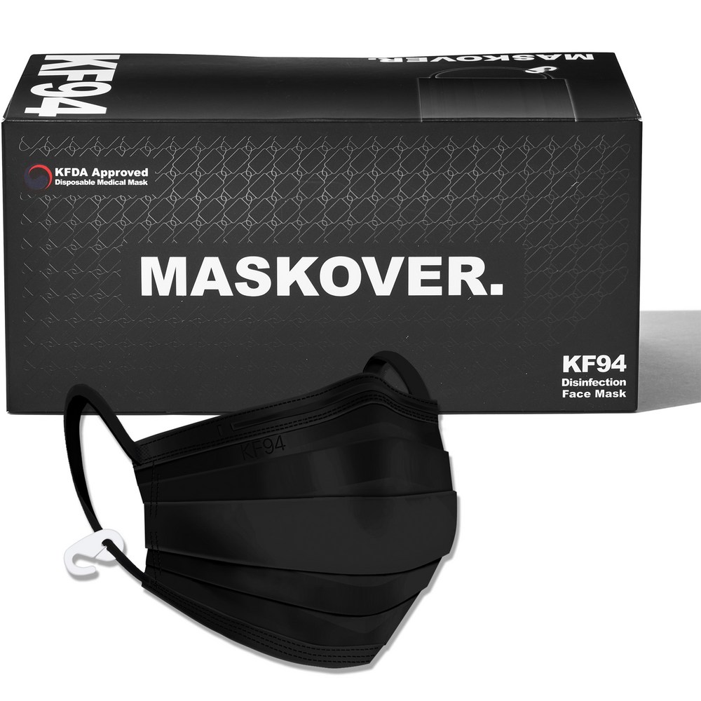 マスクオーバー黄砂防疫マスクブラック大型KF9450個入りブラック1個