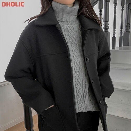 [メガ割りSALE]カラーネックツーポケウール混ジャケット 7,700円