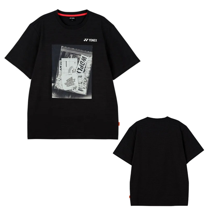 Wonder Play コラボ バドミントン 半袖Tシャツ 254TS004U ユニセックス デイリーウェア ダークチャコール 韓国製