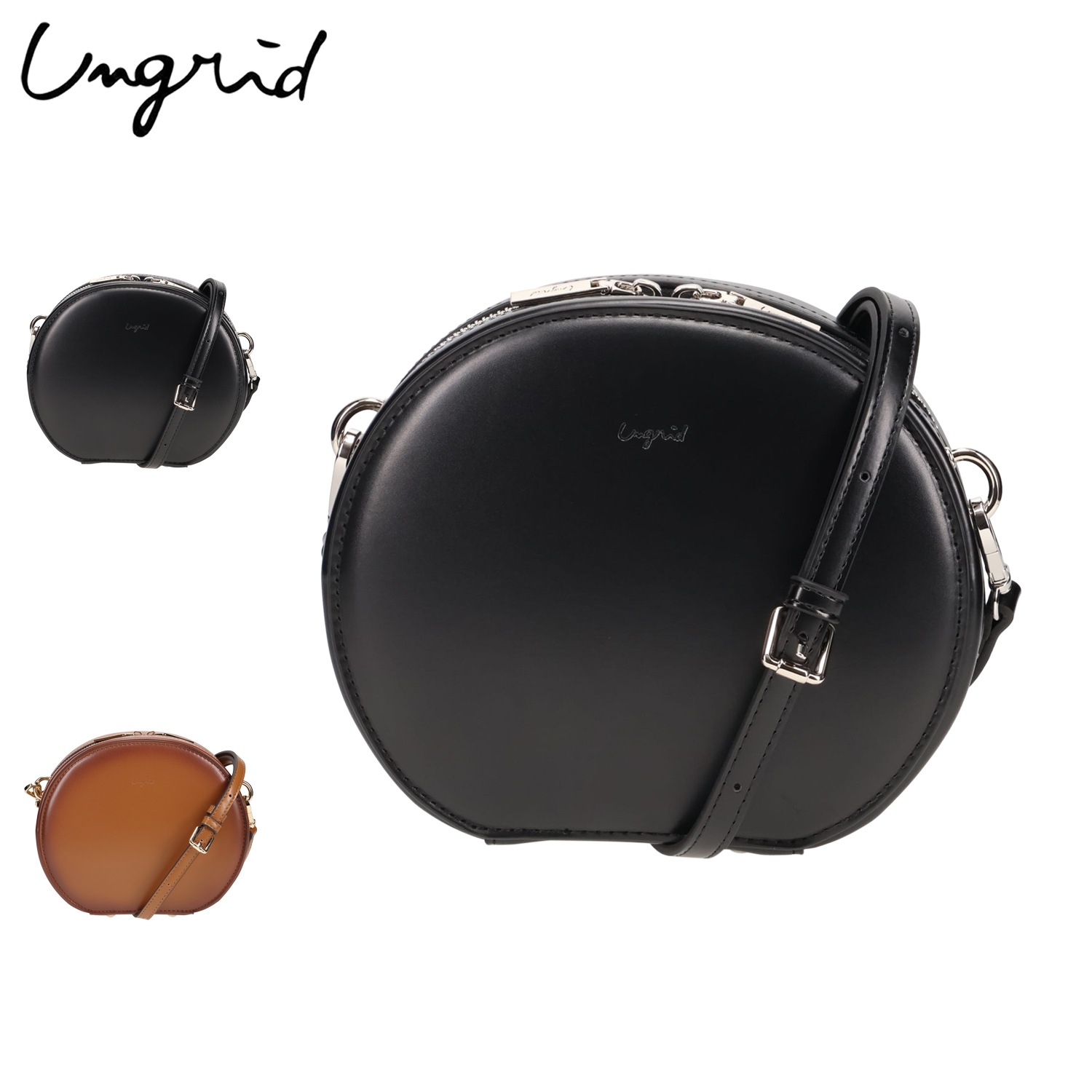 ショルダーバッグ レディース 斜めがけ 大人 軽量 上品 アンティーク サークルミニ UNG-54200B