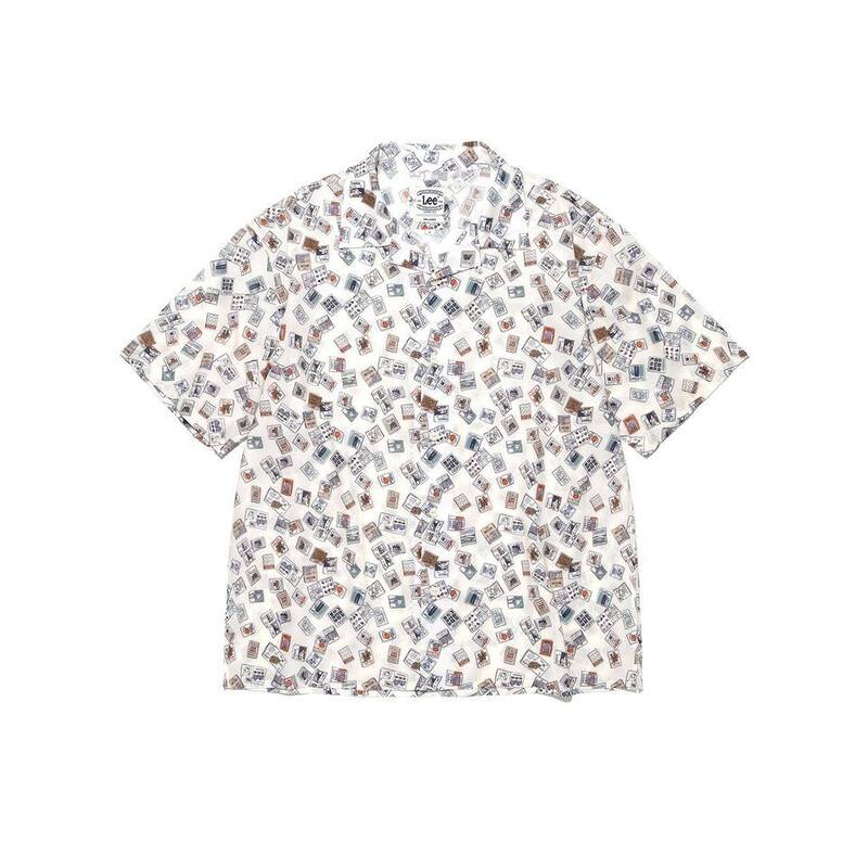 リー LEE オールオーバー柄 半袖シャツ ホワイト LE2602SS08WH 376596