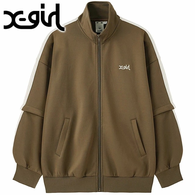 ツーウェイ ジャージトラックジャケット [105243012006] 2WAY JERSEY TRACK JACKET レディース トップス トラックトップ ブルゾン 袖取り外し可能 BROWN