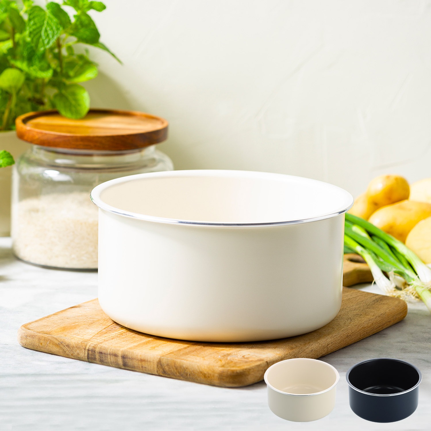 フライパン クリックシェフ 20cm IH ガス火対応 ホワイト ブルー 白 CC008860-104