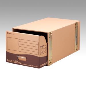 （まとめ） ゼネラル イージーキャビネット 段ボール製・補強材：鉄製 強化型 ECK-001 1個入 (×2セット)