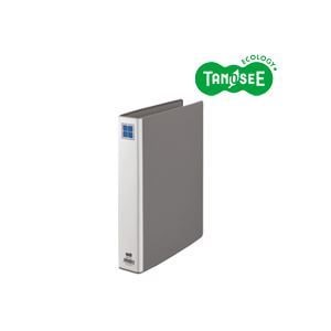 （まとめ）TANOSEE 片開きパイプ式ファイルE A4タテ 30mmとじ グレー 30冊