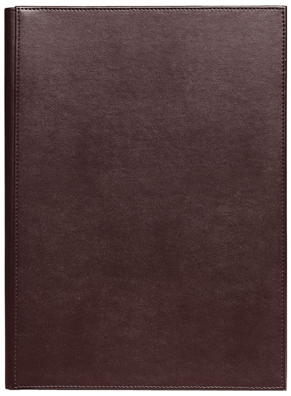 （まとめ買い）シンビ LPU-101 洋風メニューブック 隠しピンタイプ A4/4ページ 茶 [x3]