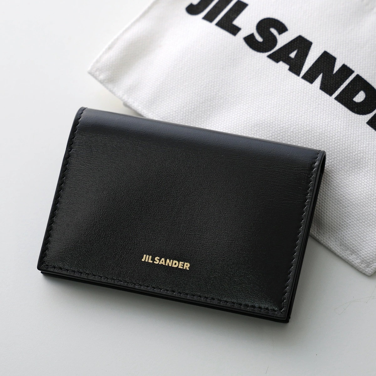 JIL SANDER ジルサンダー カードケース J07UI0024 P4840 カードホルダー レザー 名刺入れ パスケース ロゴ 001/BLACK J07UI0024P4840001