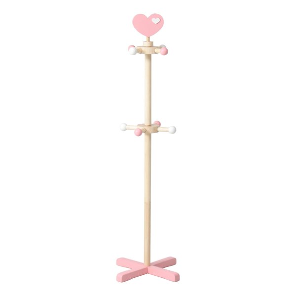 [C/D:91799] [セット数:6pcs] キッズポールハンガー ハート