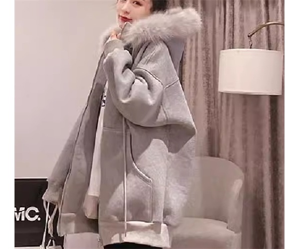 レディース ジャケット コート アウター 上着 ミドル丈 長袖 ファスナー ポケット フード ファー 厚手 中綿 ベルベット スウェット かわいい 大人可愛い きれいめ シンプル カジュアル 上品 5,442円